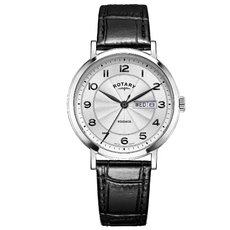 Watches with Multiple Time Zone DisplaysRotary Windsor Men's Silver Watch GS05420/22