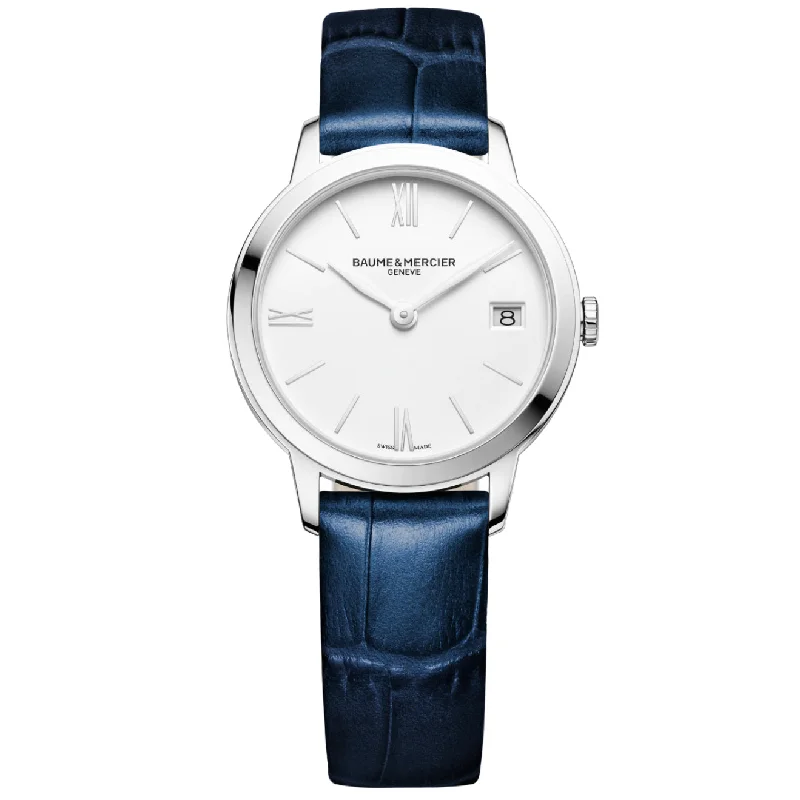 Luxury Brand Automatic Watches for MenBaume & Mercier Ladies Blue Classima Watch 10353