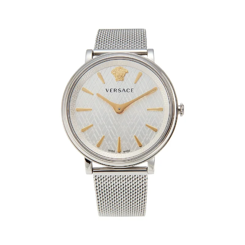 Men’s Dress Watches with Slim ProfilesVersace Ladies Watch V-Circle 38mm Silver VE8100519