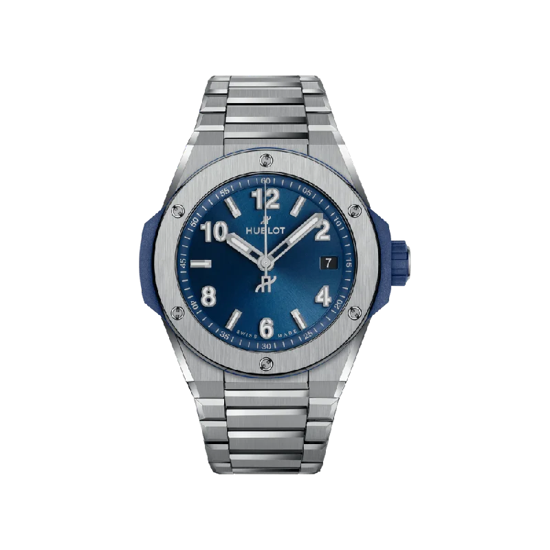 Military Style Watches with Luminescent HandsBig Bang Integrated Time Only Titanium Blue