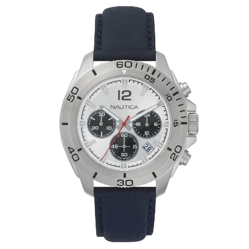 Watches with Stainless Steel PVD Coating for Scratch ResistanceNautica Men's Watch Chronograph Andover Navy NAPADR001