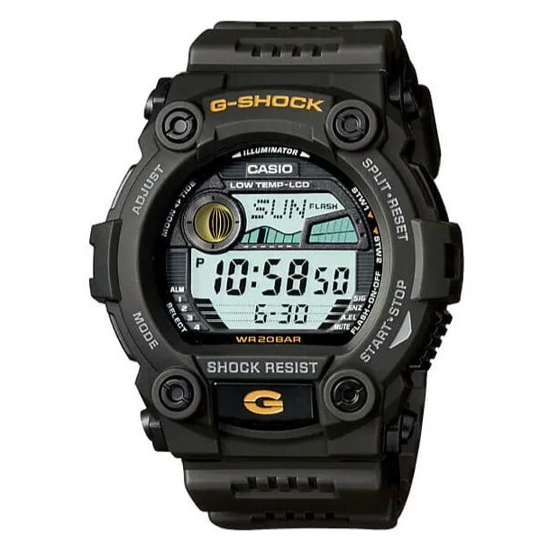 Watches with Baton-Style Hands for a Classic LookCasio G-Shock Watch Men's G-Rescue Green G-7900-3DR