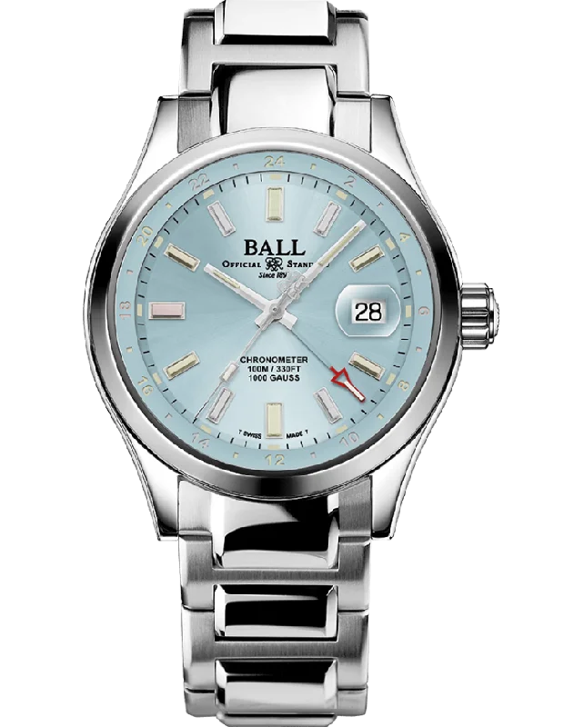 Watches with Silicone Straps for a Soft FeelBall Men's Watch Engineer III Endurance 1917 GMT Ice Blue GM9100C-S2C-IBE