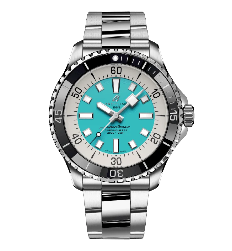 Classic Style Watches for Timeless AppealBreitling Superocean Turquoise Watch, 44mm