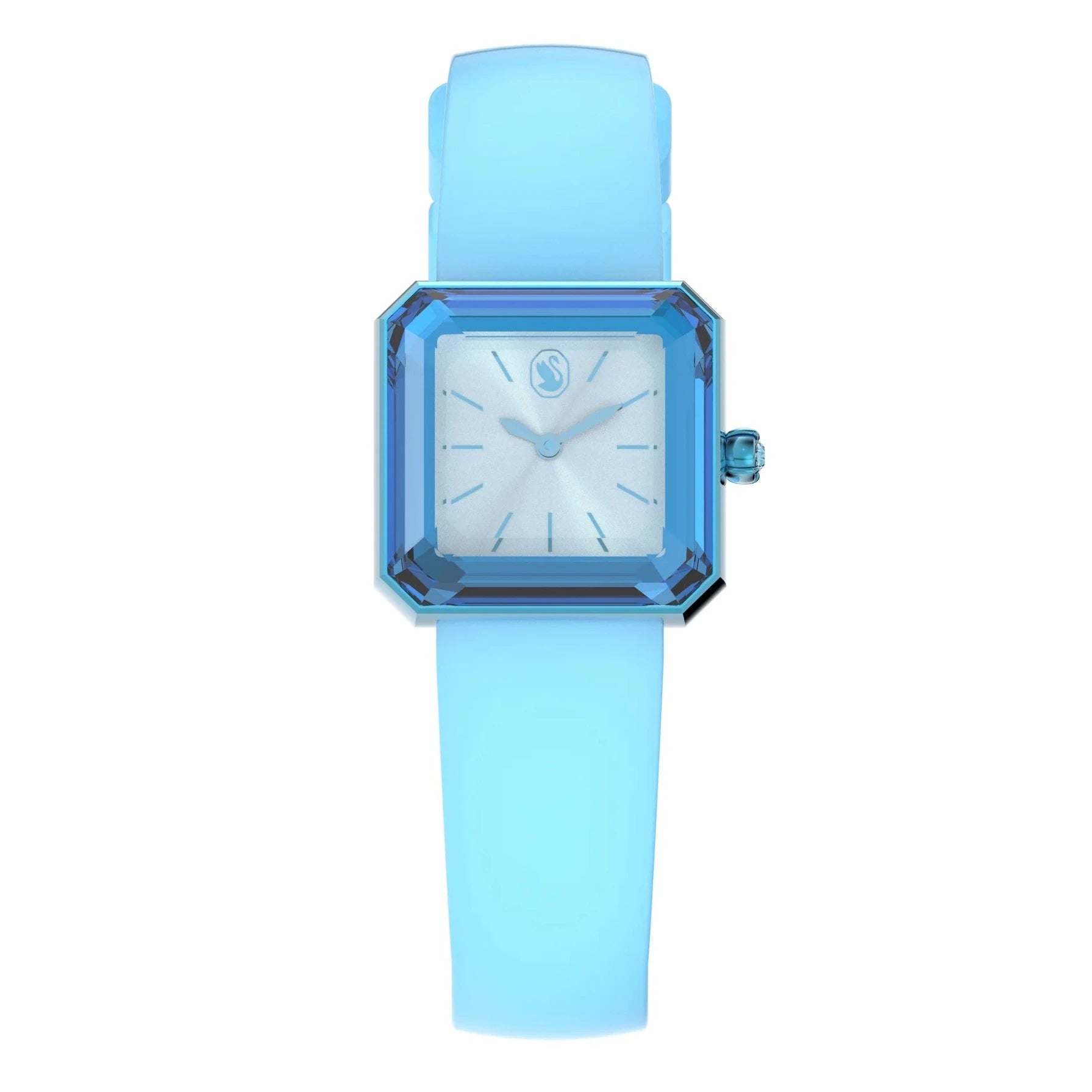 Watches with Stainless Steel PVD Coating for Scratch ResistanceSwarovski Watch Lucent with Silicone Strap Blue 5624385