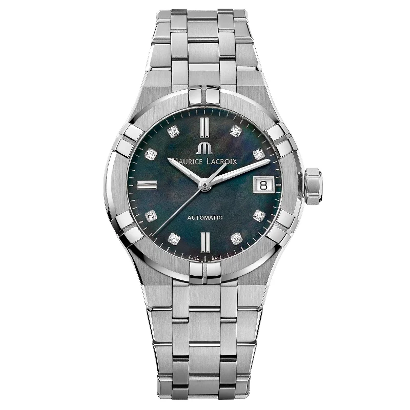 Classic Style Watches for Timeless AppealMaurice Lacroix Ladies Green Aikon Automatic Watch AI6006-SS002-370-1