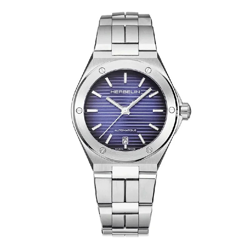 Watches with Skeletonized Hands for a Modern TwistHerbelin Cap Camarat Automatic Ladies Blue Watch 1545B15