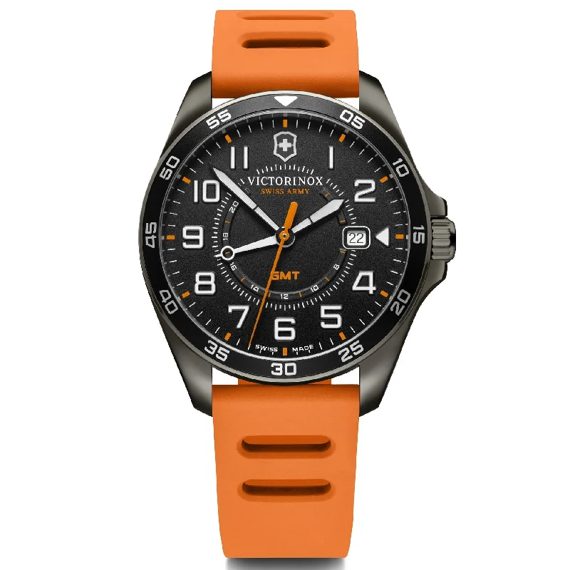 Watches with Rose Gold Plated Cases for a Feminine TouchVictorinox FieldForce GMT Men's Orange Watch 241897