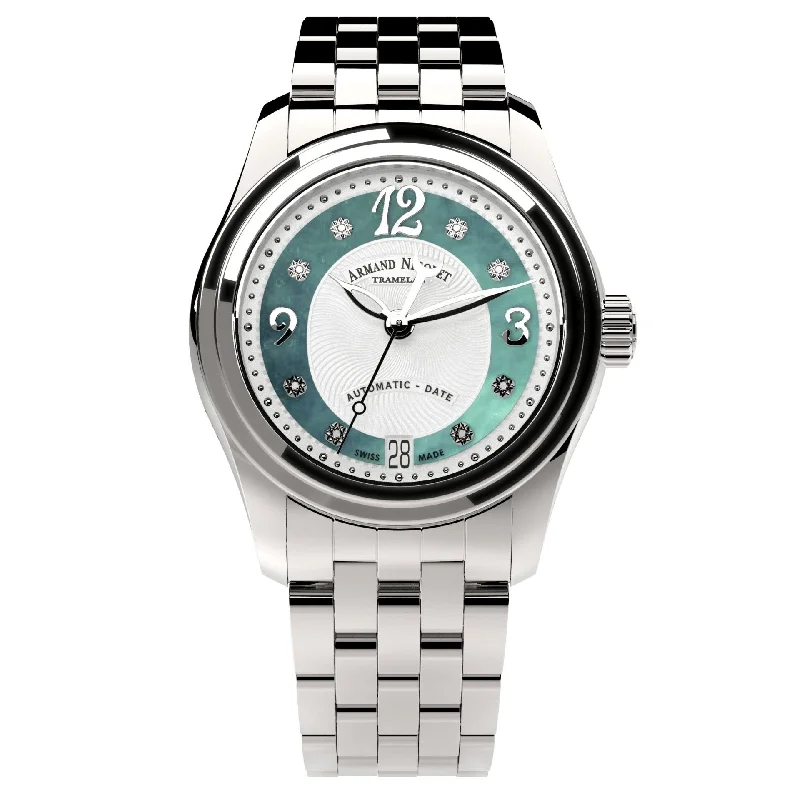 Alloy Cased Watches for Affordable QualityArmand Nicolet Ladies Watch M03-3 Stainless Steel Green A151BAA-AV-MA150