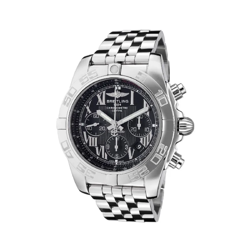 Watches with Braided Straps for a Handmade TouchBreitling Men's AB011012-B956 Chronomat 44 Chronograph Automatic Stainless Steel Watch