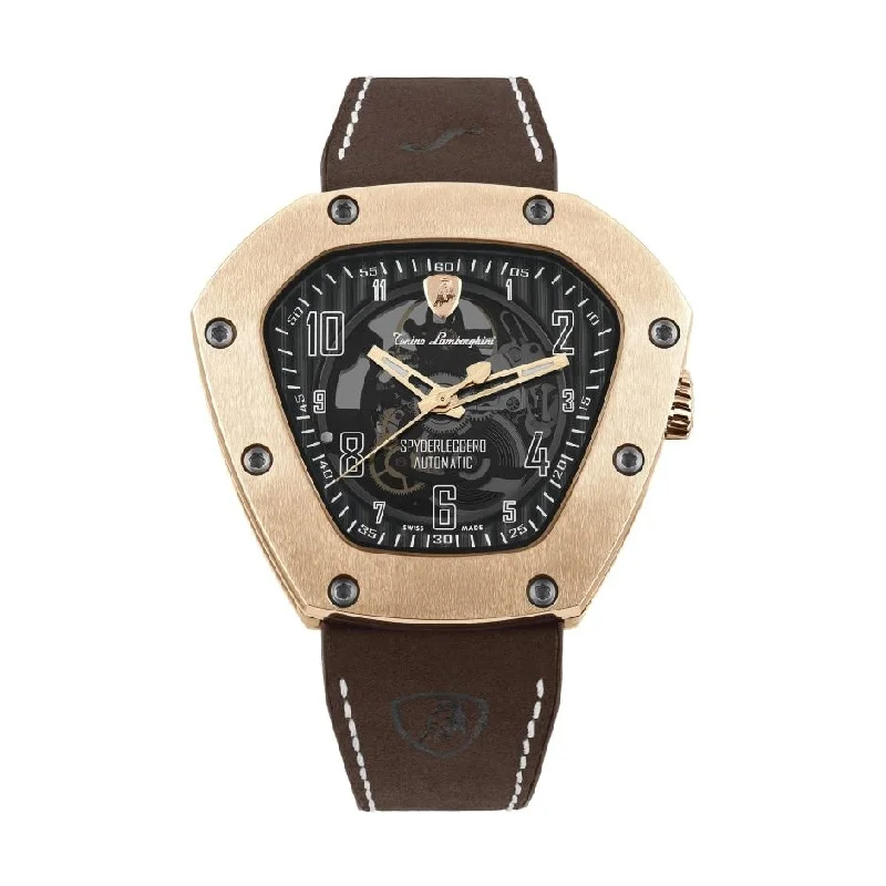 Limited Edition Watches for Exclusive CollectorsTonino Lamborghini Spyderleggero Skeleton Watch TLF-T06-5 IP Rose Gold