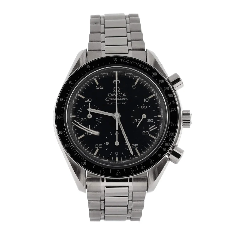 Watches with Embossed Dials for a Textured LookSpeedmaster Reduced Chronograph Automatic Watch Stainless Steel 39