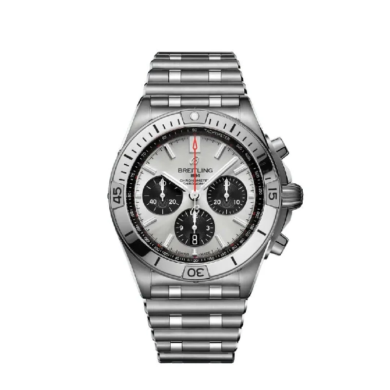 Traveler’s Watches with World Time FunctionBreitling Chronomat B01 Stainless Steel 42 AB0134101G1A1