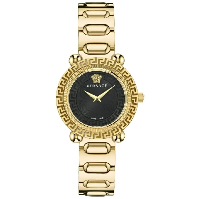 Watches with Luminous Markers for Night VisibilityVersace Greca Twist Ladies Gold Watch VE6I00523