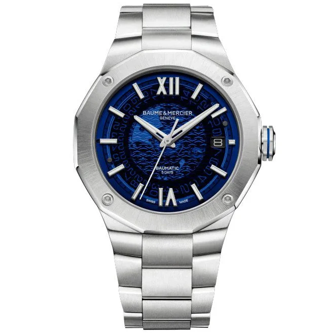 Watches with Silicone Straps for a Soft FeelBaume & Mercier Men's Blue Riviera Watch 10616