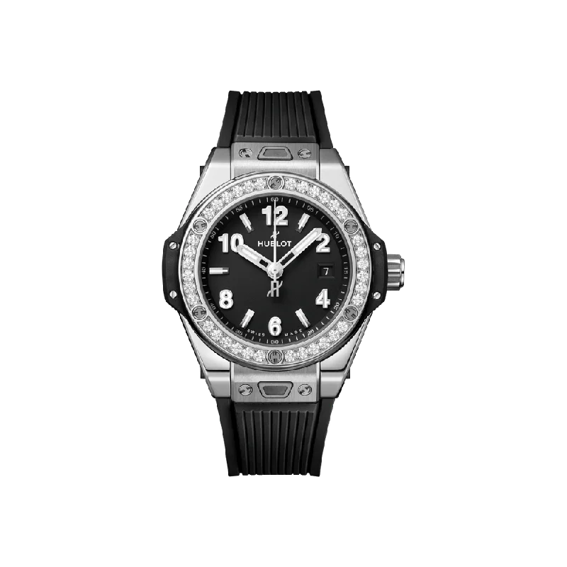 Waterproof Diving Watches with Rotating BezelBig Bang One Click Steel Diamonds