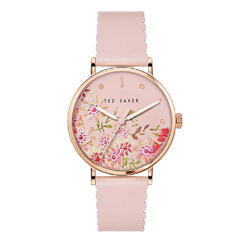 Watches with Rose Gold Plated Cases for a Feminine TouchTed Baker Phylipa Fashion Ladies Champagne Watch BKPPHS238