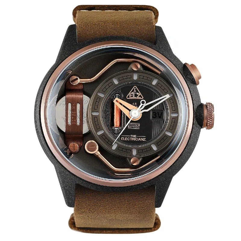 Vintage Style Mechanical Watches for CollectorsElectricianz Brown Mokaz Original Watch ZZ-A1C/02-CR