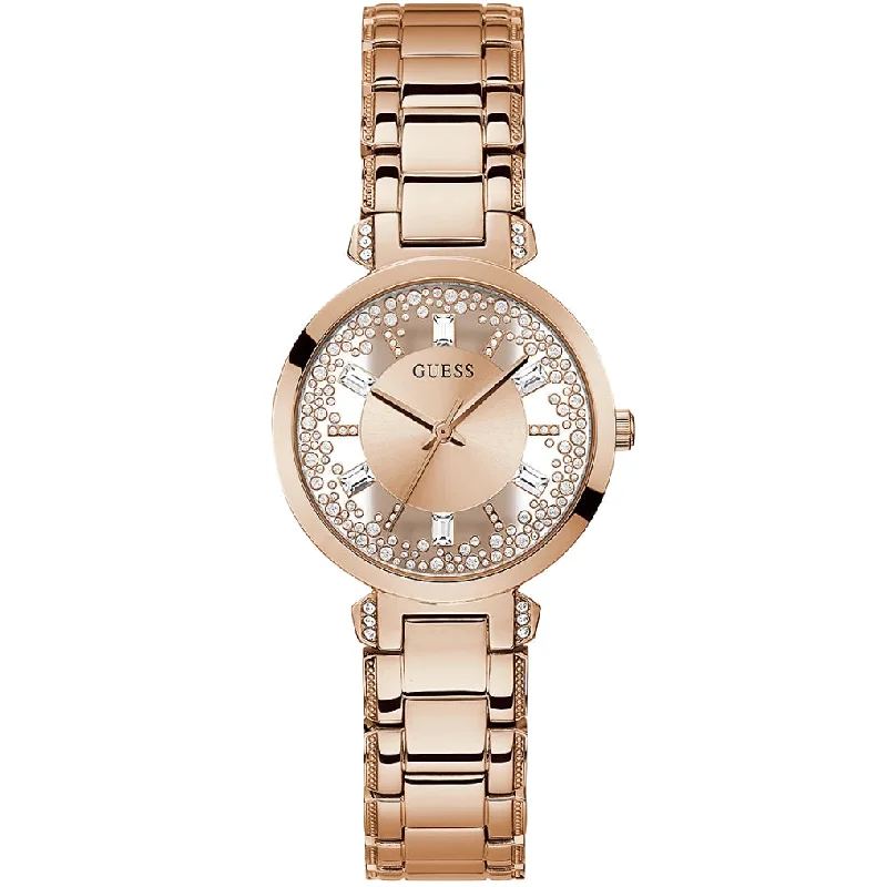 Retro-Inspired Quartz Watches for Retro LoversGuess Crystal Clear Ladies Rose Gold Watch GW0470L3