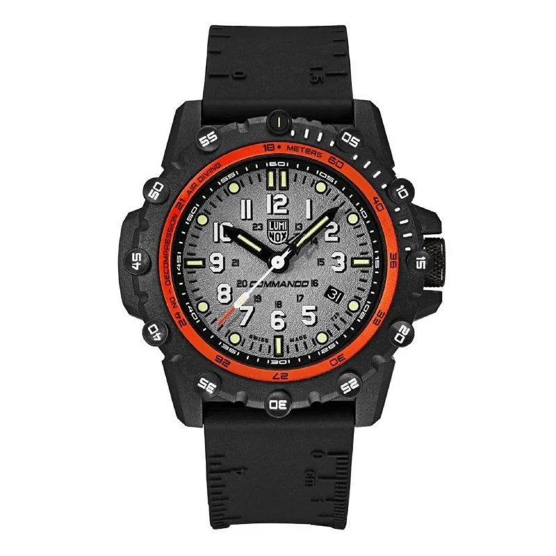 Watches with Multiple Time Zone DisplaysLuminox Commando Frogman 3300 Series Men's Black Watch XS.3301