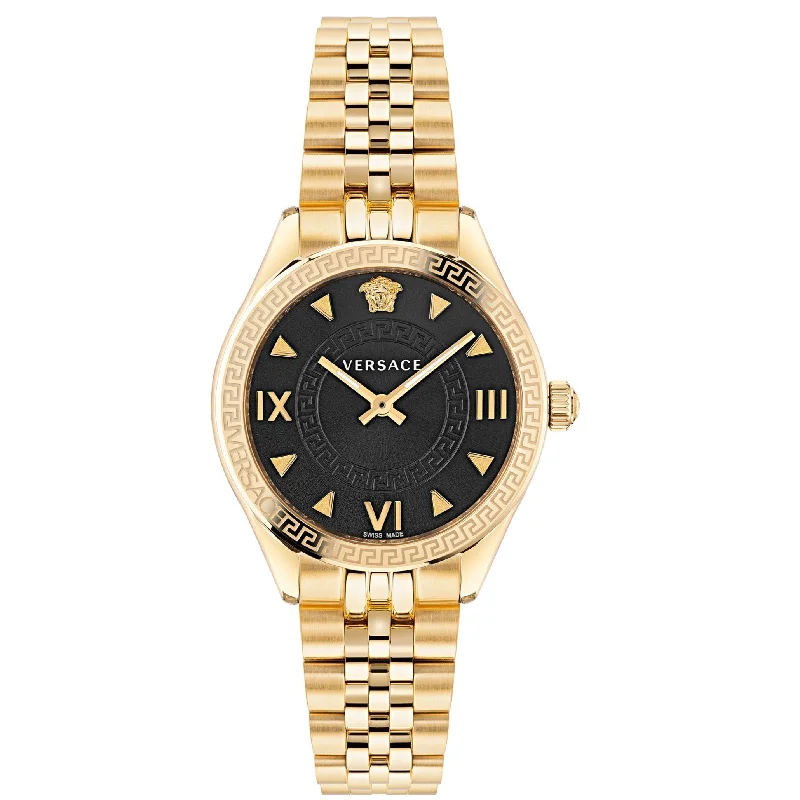 Ceramic Cased Watches with Mother-of-Pearl DialsVersace Hellenyium Ladies Gold Watch VE2S00622