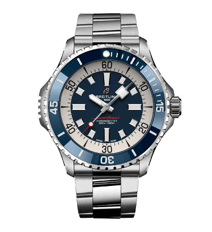 Adjustable Strap Watches for Perfect FitBreitling Superocean Blue Watch, 46mm