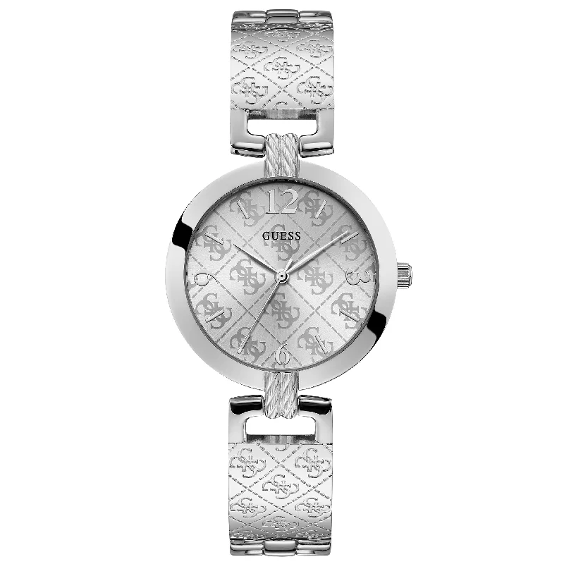 Stainless Steel Dress Watches for BusinessmenGuess W1228L1 Ladies Silver G Luxe Watch