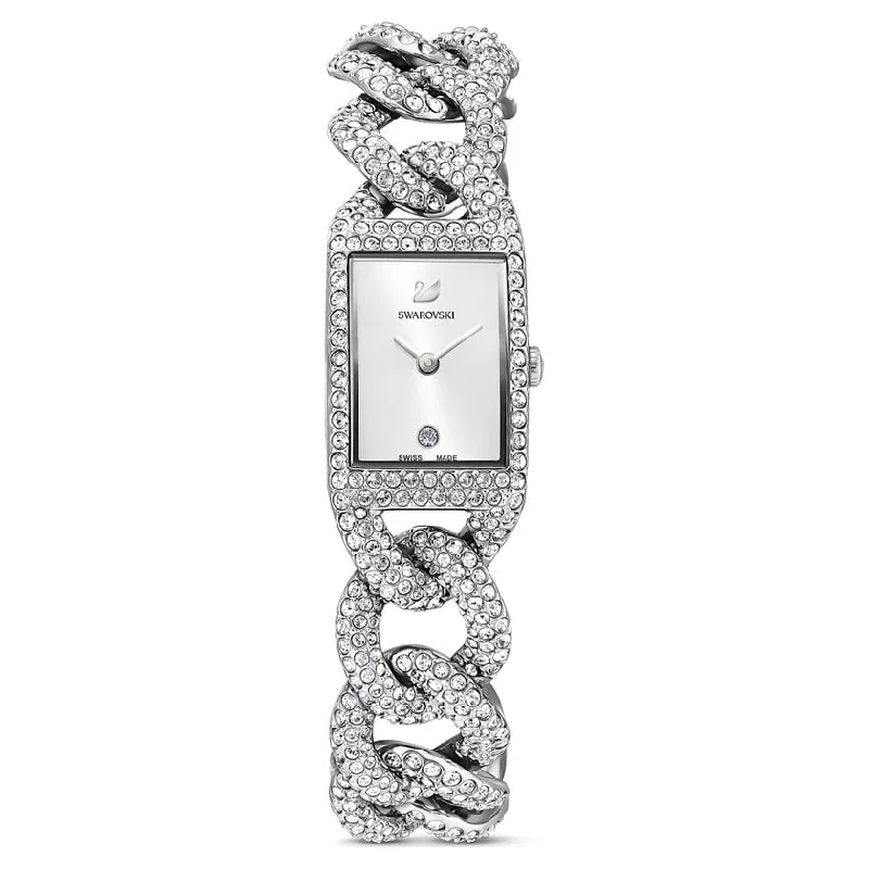 Limited Edition Watches for Exclusive CollectorsSwarovski Cocktail Crystal Silver Ladies Watch 5547617