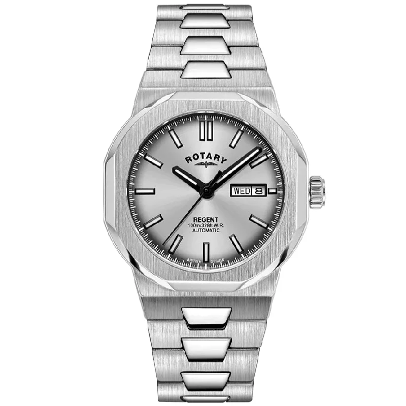 Ceramic Cased Watches with Mother-of-Pearl DialsRotary Regent Auto Men's Grey Watch GB05490/06