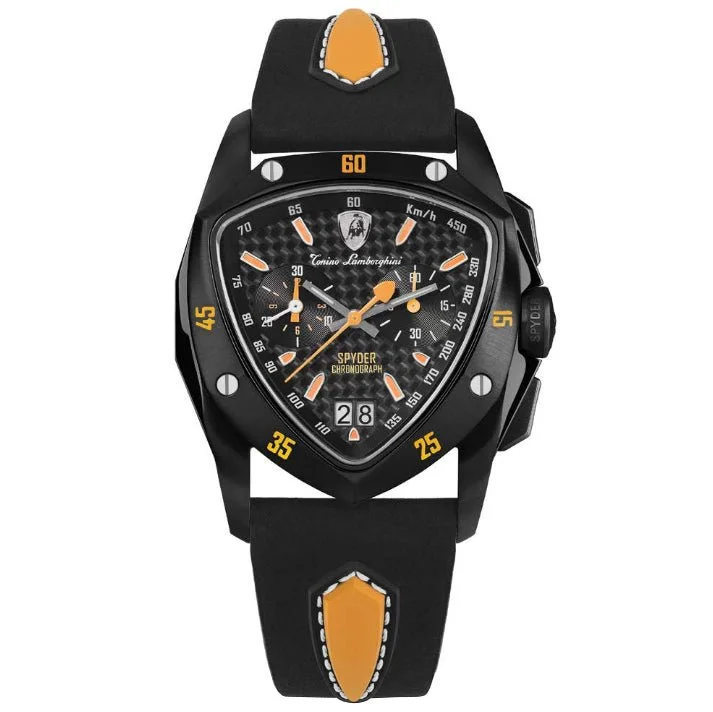 Watches with Dauphine-Style Hands for an Elegant LookTonino Lamborghini Men's Chronograph Watch New Spyder Orange TLF-A13-6