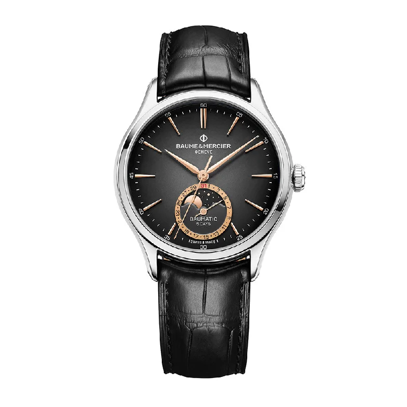 Minimalist Analog Watches for Everyday WearBaume & Mercier Men's Black Clifton Watch 10758