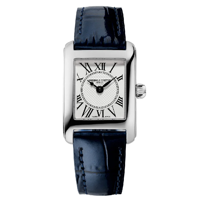 Watches with Glossy Finish Cases for a Shiny AppealFrederique Constant Ladies Fc Classic Carree Blue Watch FC-200MC16