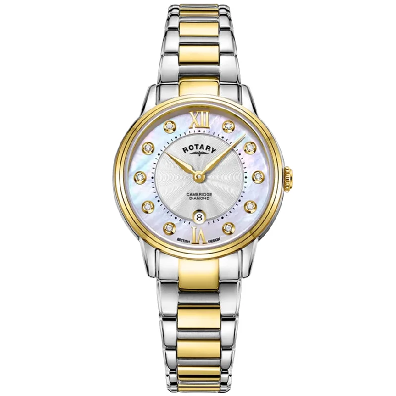 Watches with Sword-Style Hands for a Distinctive LookRotary Cambridge Diamond Set Ladies Tow-Tone Watch LB05426/07/D