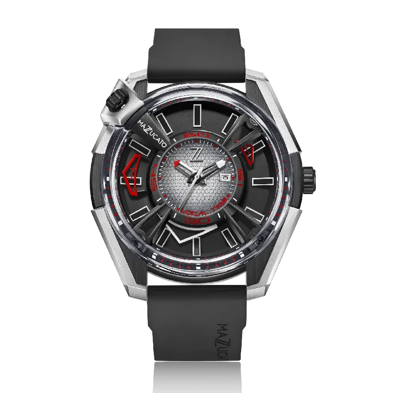 Watches with Baton-Style Hands for a Classic LookMazzucato Watch Automatic LAX Limited Edition Dual Time 01-BK