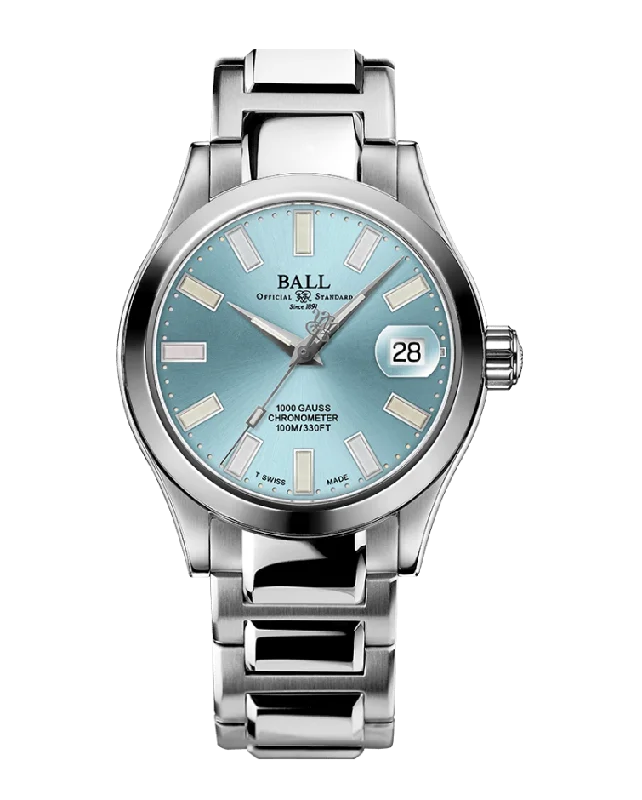 Watches with Glossy Finish Cases for a Shiny AppealBall Ladies Watch Engineer III Marvelight Chronometer Ice Blue NL9616C-S1C-IBER