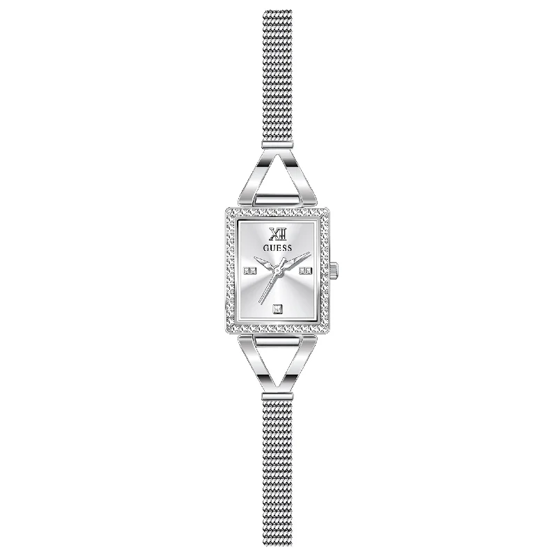 Adjustable Strap Watches for Perfect FitGuess GW0400L1 Ladies Grace Silver Watch