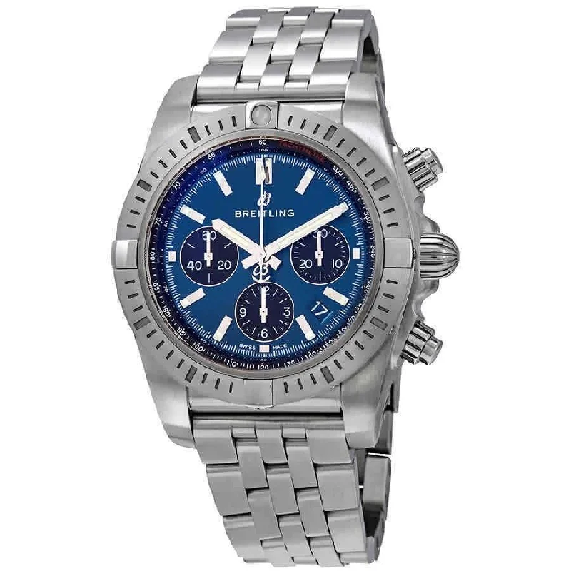 Watches with Rubber Straps for Comfort and DurabilityBreitling Men's AB011510-CA01-389A Chronomat 44 Chronograph Stainless Steel Watch