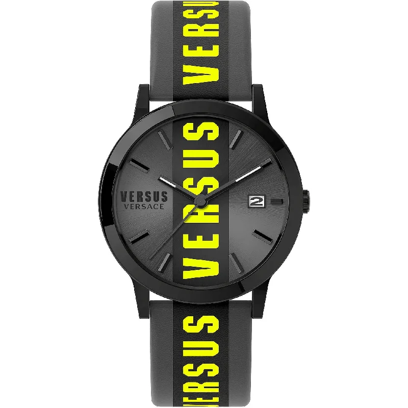 Stainless Steel Bracelet Watches for DurabilityVersus Versace Men's Black Watch VSPLN0619