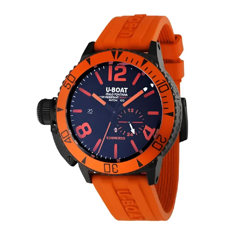 Watches with Skeletonized Hands for a Modern TwistU-Boat Sommerso Men's Orange Automatic Watch 9543