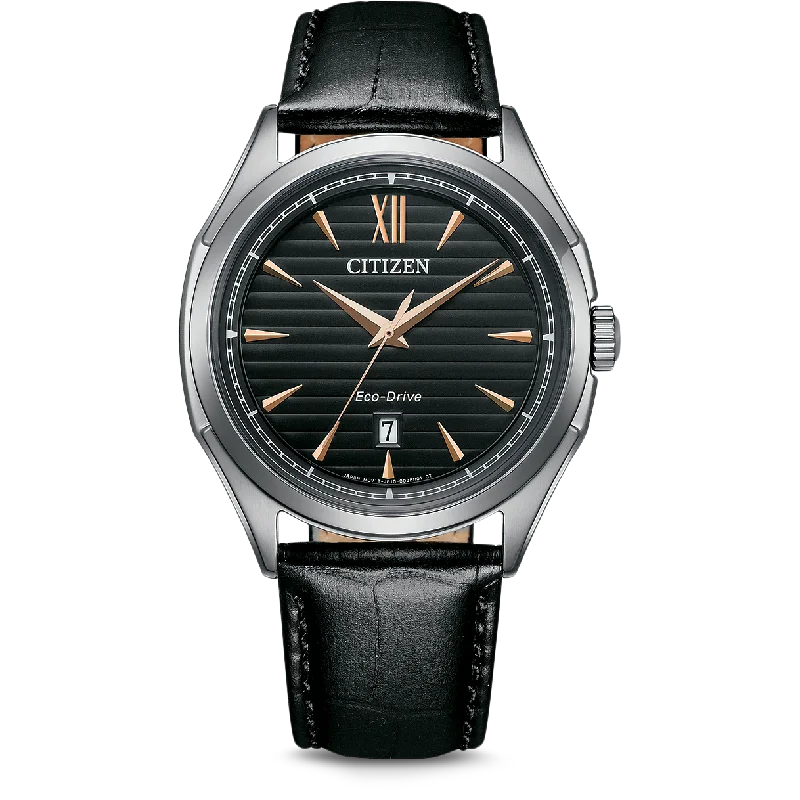 Watches with GMT FunctionCitizen Eco-Drive Men's Watch Black AW1750-18E