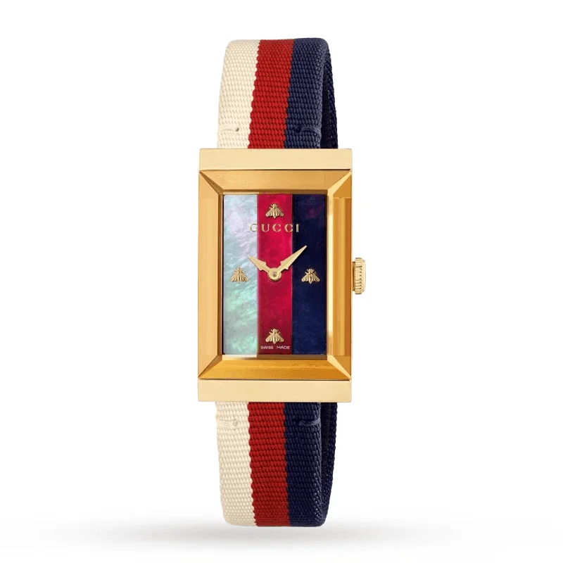 Watches with Sword-Style Hands for a Distinctive LookGucci G-Frame Multicolour Ladies Watch YA147405