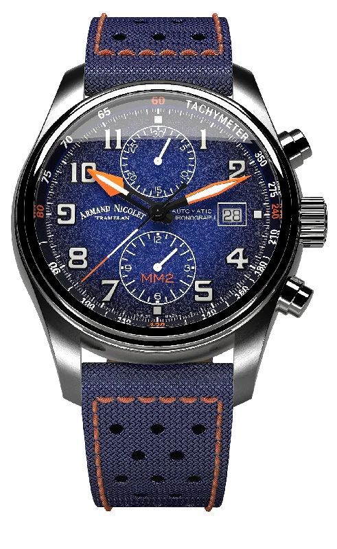 Classic Style Watches for Timeless AppealArmand Nicolet Men's Watch MM2 Chronograph 43mm Blue A647P-BN-P0640BO8