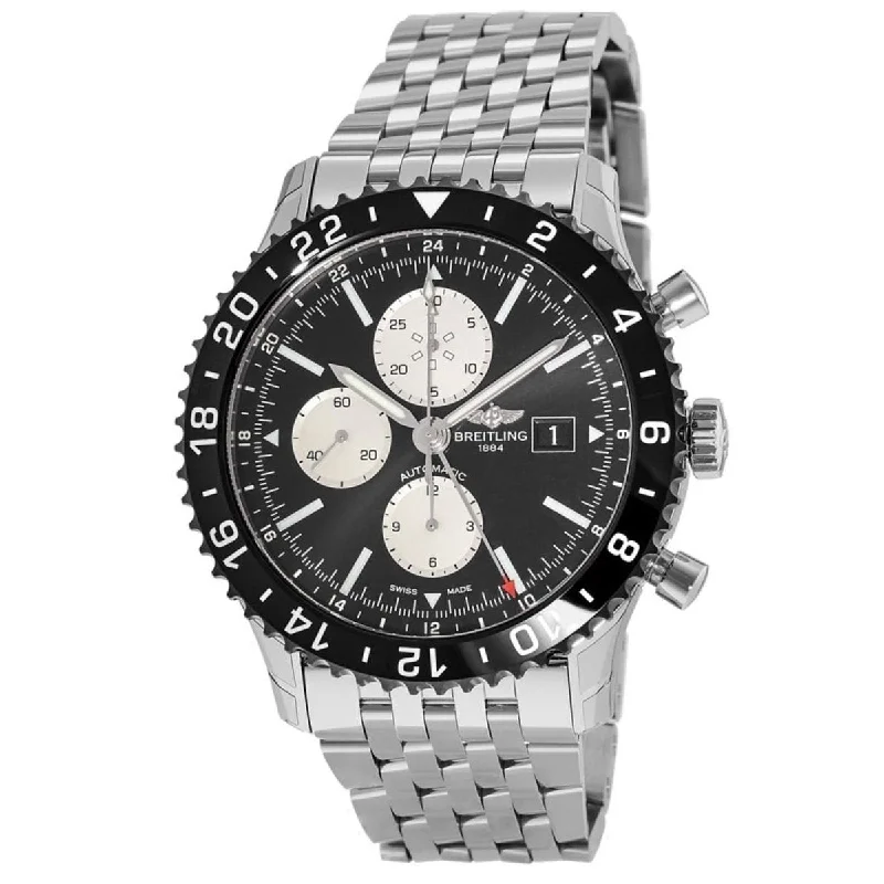 Watches with Heart Rate and Blood Pressure MonitorBreitling Men's Y2431012-BE10-453A Chronoliner Chronograph Stainless Steel Watch