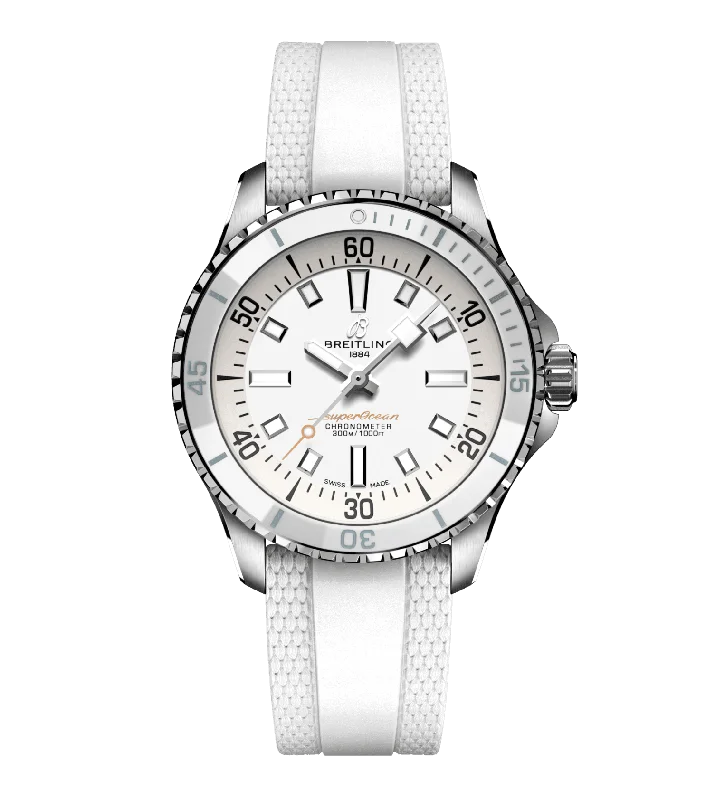 Dressy Watches for Evening EventsBreitling Superocean White on Rubber Watch, 36mm