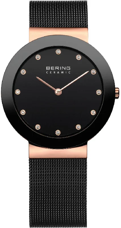 Stainless Steel Mesh Strap Watches for a Sleek LookBering Ceramic Black Mesh Ladies