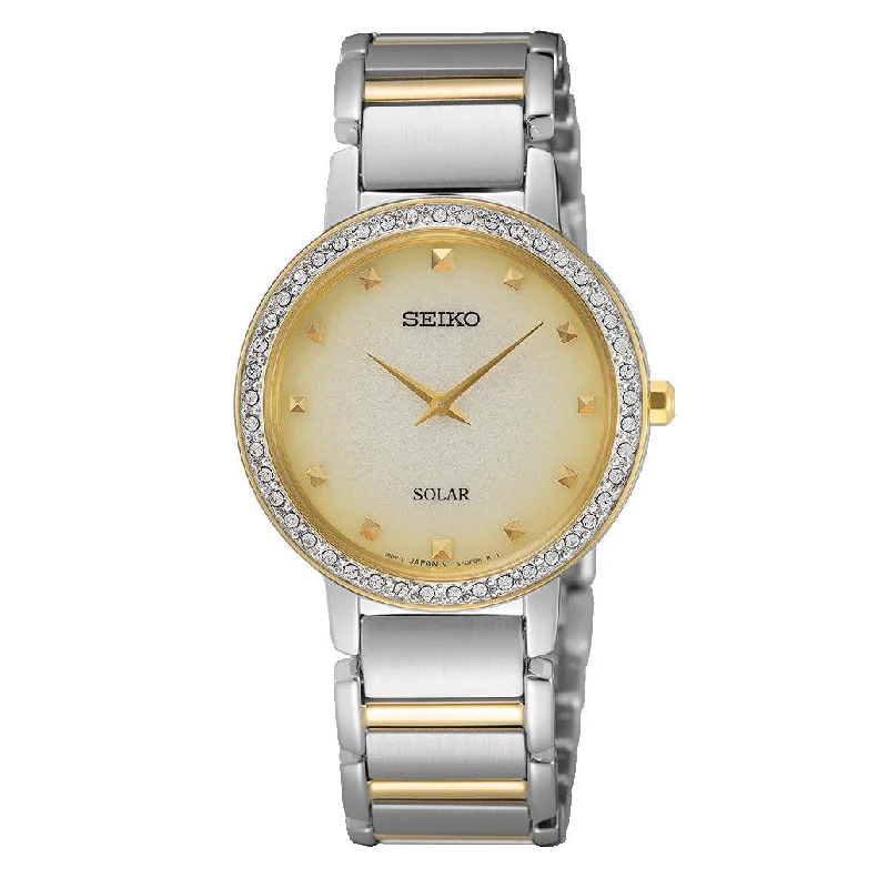 Watches with Silicone Straps for a Soft FeelSeiko Caprice Solar Gold Ladies Watch SUP448P1