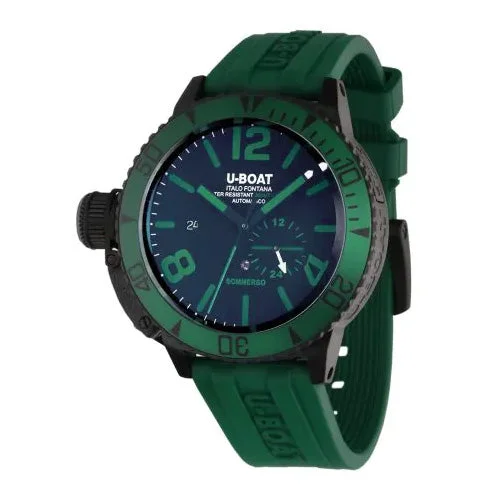 Watches with Engraved Dials for PersonalizationU-Boat Sommerso Men's Green Automatic Watch 9667