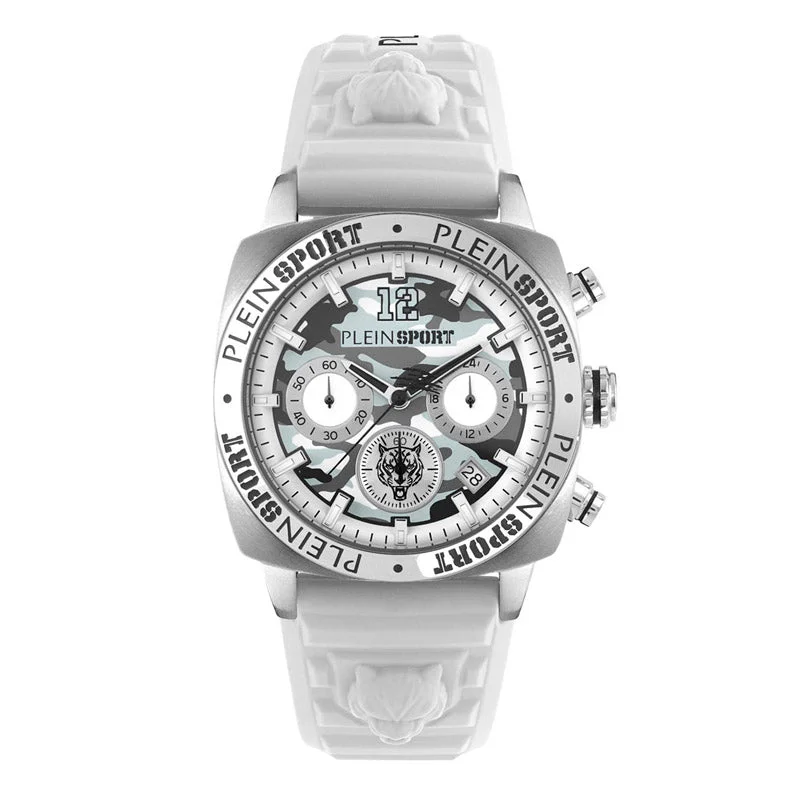 Luxury Quartz Watches with High-End MovementsPlein Sport Wildcat  Men's  White Watch PSGBA0123