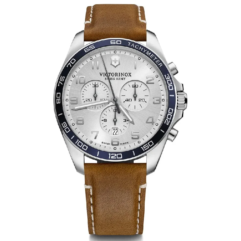 Designer Brand Watches with Unique Dial PatternsVictorinox FieldForce Classic Chrono Men's Brown Watch 241900