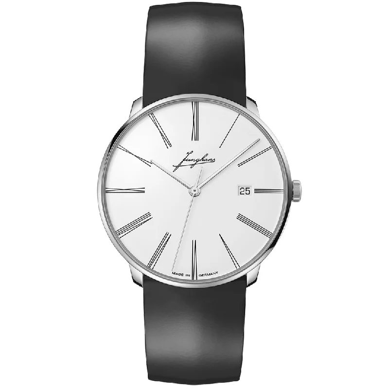 Designer Brand Watches with Unique Dial PatternsJunghans Meister Fein Automatic Edition Erhard Men's White 27/9300.00